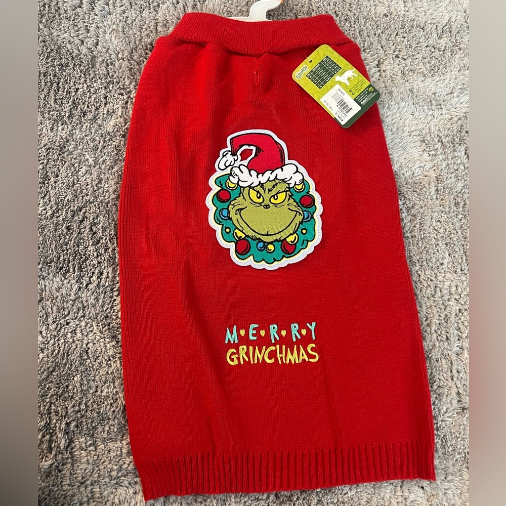 Grinch dog Christmas sweater